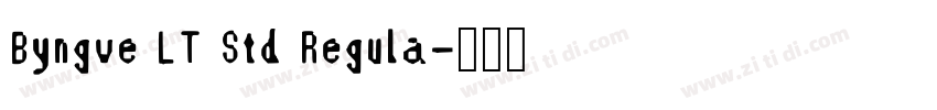 Byngve LT Std Regula字体转换